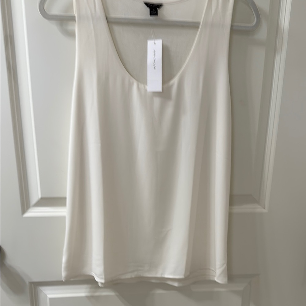 Ann Taylor Cream Relaxed Tank Top